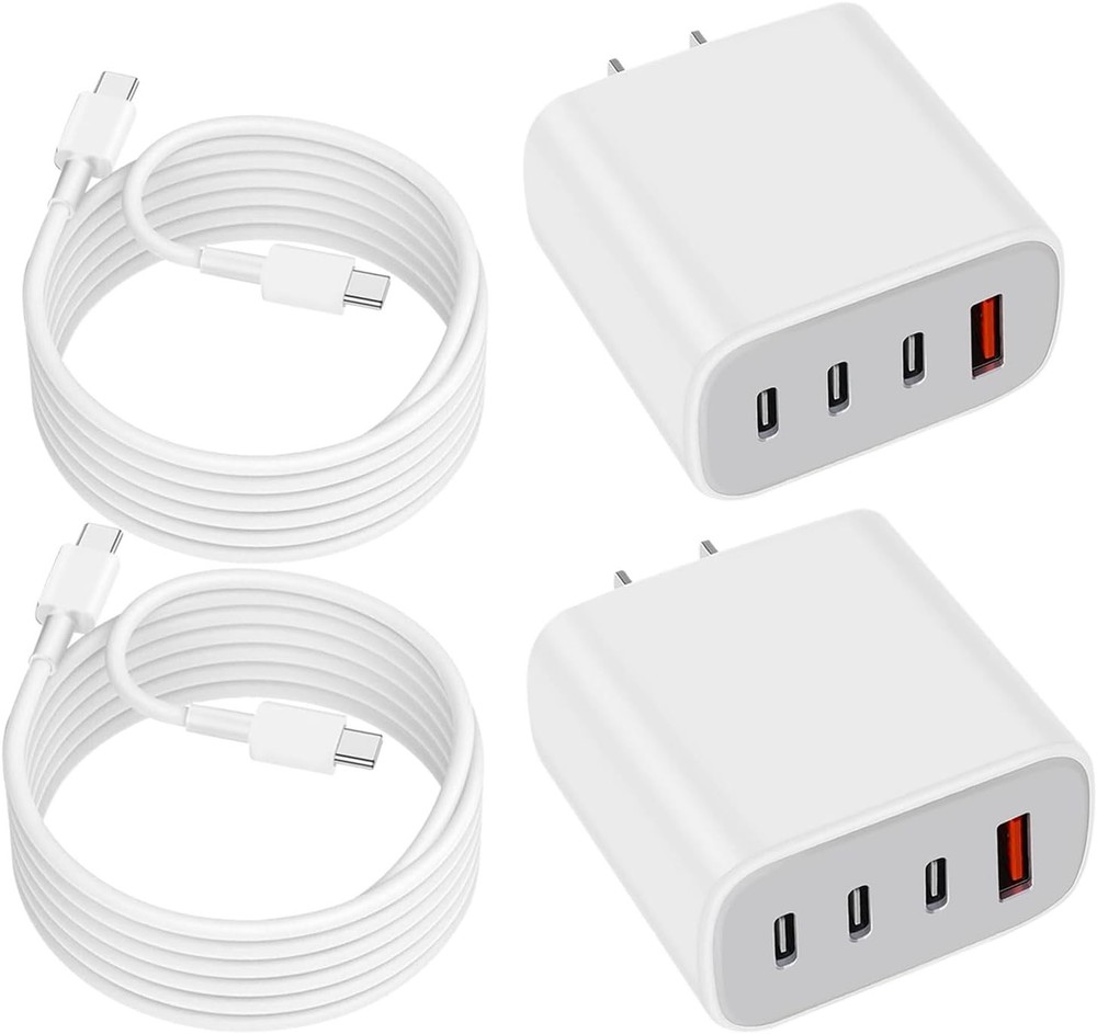 4-Port 30W USB-C Fast Charger Adapter for iPhone 16 15 Pro Max XR XS