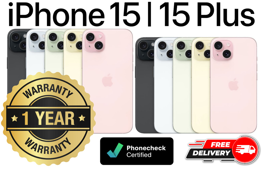 Apple iPhone 15 | 15 Plus – 128GB 256GB 512GB – Unlocked AT&T T-Mobile Verizon