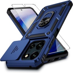 Navy Blue Phone Case for Moto G 2025, HD Screen Protector, Camera Lens Cover, 10