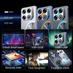 GT20 Pro Android Smartphone 5.0 » Unlocked 3+32GB 3000mAh 12+12MP Dual SIM