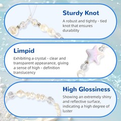 2pcs Beaded Camera Wrist Strap Cute White Phone Charm Pearl Bracelet Keychain De