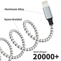 Multi Charging Cable 2Pack 4FT, Nylon Braided Charger Cord for Multiple Devices