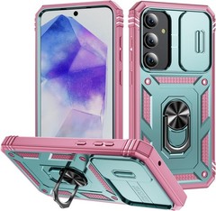 Samsung Galaxy A55 Case with All-Angle Rotating Kickstand & Sliding Camera Cover
