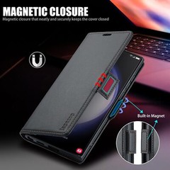 Samsung Galaxy S22 Ultra Case Leather Protection Cover Wallet Card Holder Rugged