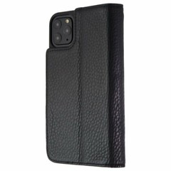 For Apple iPhone 11 Pro Max Wallet Case, Card Slots Full Leather Cover Black