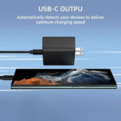 45W USB-C Super Fast Wall Charger 6FT Cable For Samsung Galaxy S20 S21 S22 S23