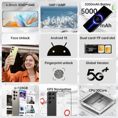 G25 Ultra 5G Unlocked Cell Phone Android Smartphone 128GB Dual SIM Cheap Mobile