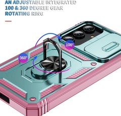 Samsung Galaxy A55 Case with All-Angle Rotating Kickstand & Sliding Camera Cover