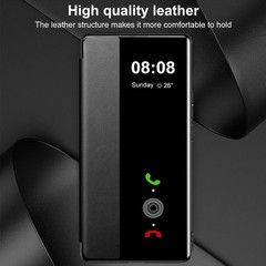 Samsung Galaxy S26 Ultra Case Flip Leather Cover Clear S-View Smart Window 5G