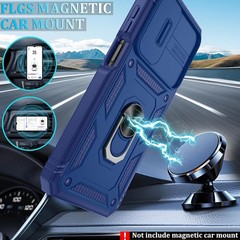 Samsung Galaxy A06 Phone Case with 2PCS Screen Protector and Kickstand (Blue)