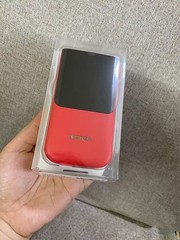 Nokia 2720 Flip 4GB Black/Gray/Red (Unlocked) Bluetooth Big Buttons Cellphone