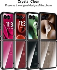 Case for Motorola Razr Ultra 2025/2026 – Crystal Clear Hard Back + Soft TPU Bump
