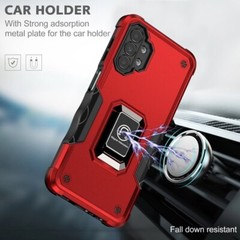 Samsung Galaxy A13 Case 5G Dual Layer Protective Heavy Duty Phone Cover Red