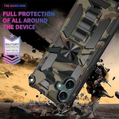 Samsung Galaxy A06 Camo Case with Kickstand, Heavy Duty Shockproof Protective Ca
