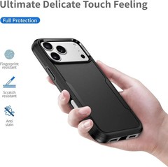 For iPhone 17 Pro Max Case Heavy Duty Rugged Shockproof Durable Cover-Black