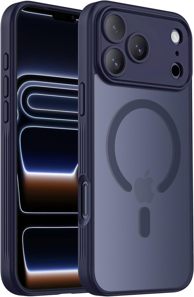Shockproof Navy Blue Case for iPhone 17 Pro Max, 15FT Military Drop Protection