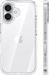 Crystal Clear for iPhone 16 Case, Slim Transparent Anti-Scratch Back, Soft Bumpe