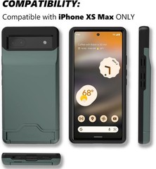 Dual Layer Wallet Case for Google Pixel 6a (2022) – Dark Green, 3-Card Storage
