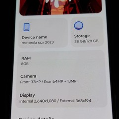 Motorola Razr 2023 Foldable 128GB 8GB RAM 64MP+13MP Rear 32MP Front Blue