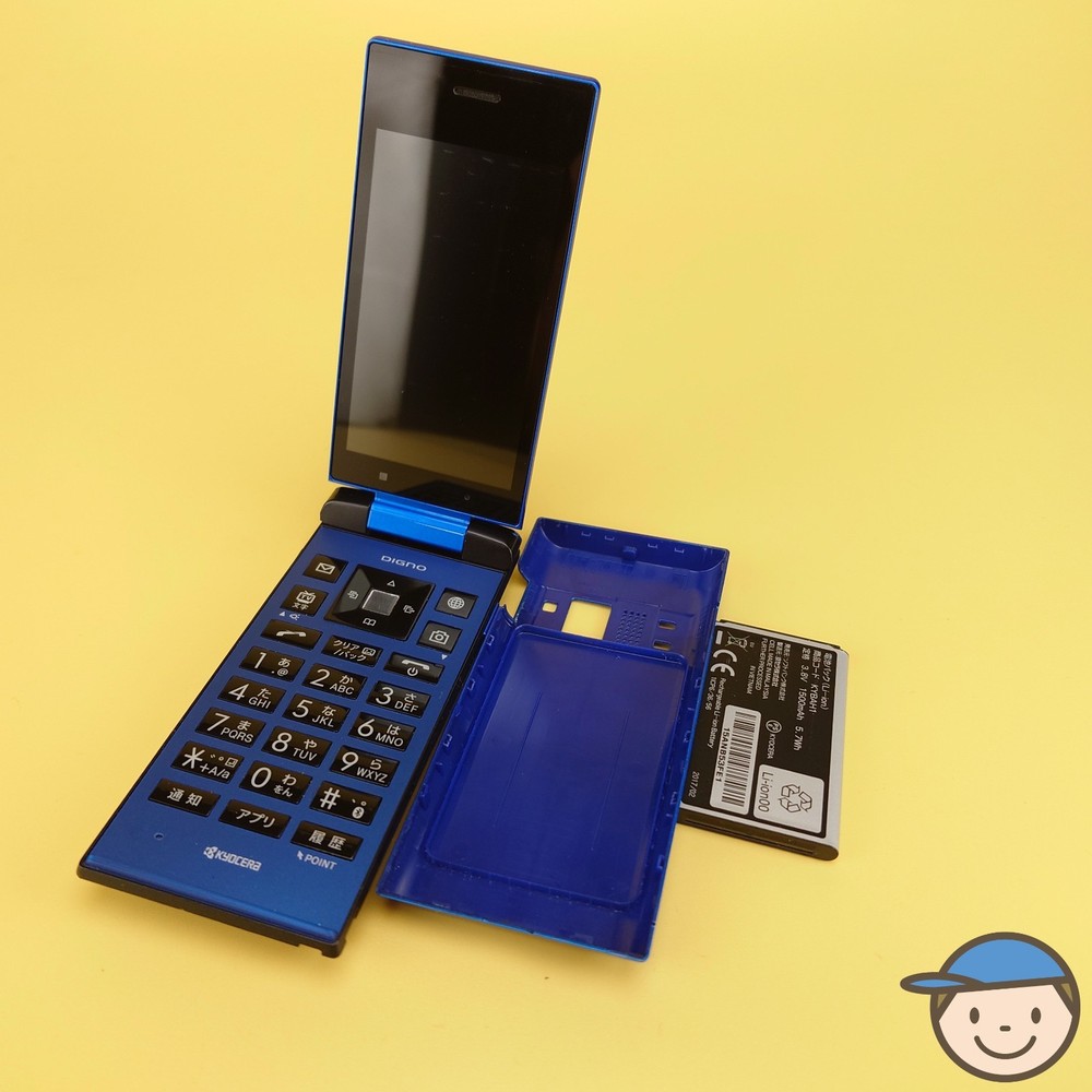 Kyocera 501KC DIGNO KEITAI Blue Unlocked Android Flip Phone RAM 1GB/8GB Tested