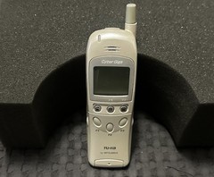 RARE Vintage Mitsubishi CyberGiga TU-KA Flip Cell Phone Japan Cellphone UNTESTED