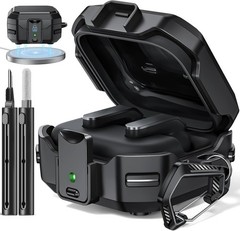Safety Lock Case for Galaxy Buds 4 and 4 Pro (2026) with Keychain & Cleaning Kit