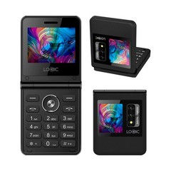 FLIP Phone Logic Z1L 4G Unlocked Dual SIM | SOS Button, Long Battery Life BK