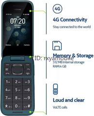 Unlocked Nokia 2780 Flip 4G LTE 512MB 5MP Single SIM 2.7&Prime;New seal Original phone