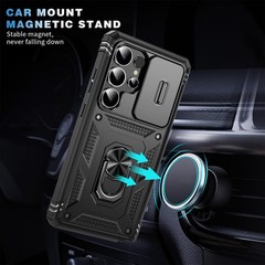 Samsung Galaxy S26 Ultra 5G Case with Magnetic Kickstand & Camera Cover, Black