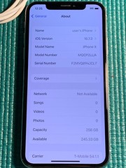 Apple iPhone X – 256GB – Silver (Unlocked) A1865 (CDMA + GSM)