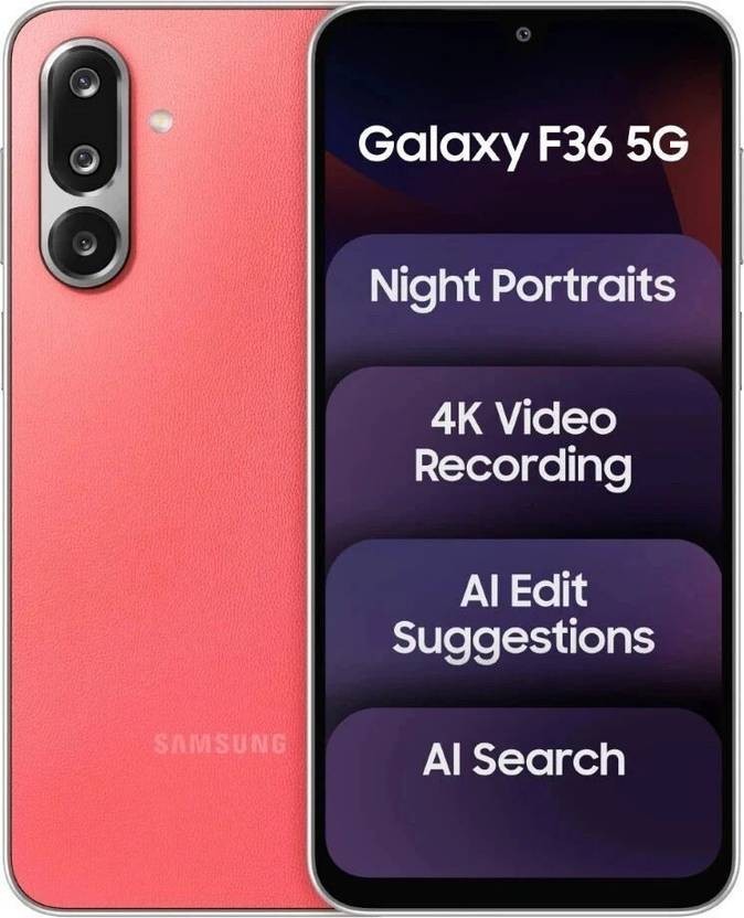 Samsung Galaxy F36 5G Red 8GB 128GB-Global Version-Factory Unlocked Smartphone