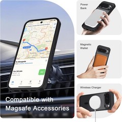 YENAPOON Black Matte Magnetic Case for Google Pixel 10 Pro XL + Screen Protector