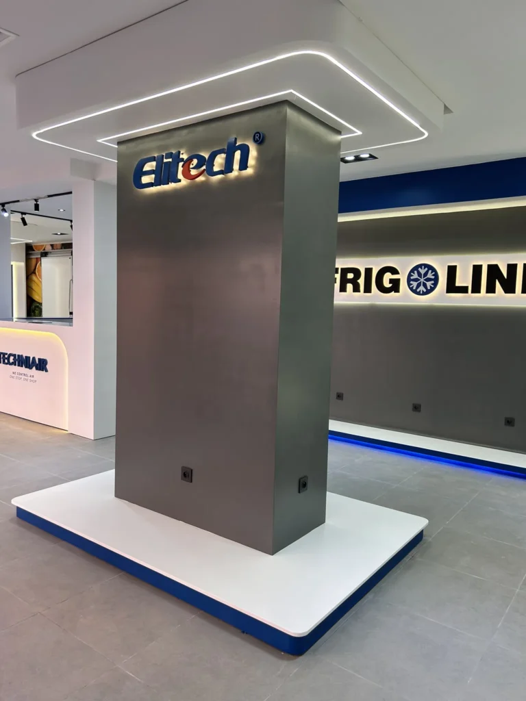 Hvac showroom elitech frigoline display